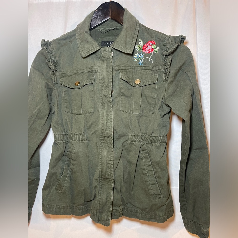 Tahari Big Girl Khaki Jacket Size 14/16